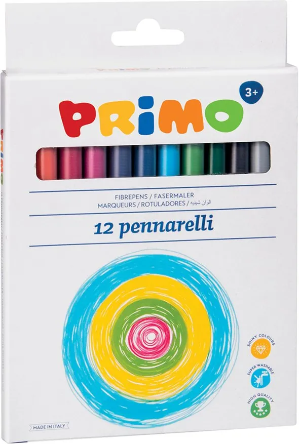 Markere colorate Morocolor Primo, 12 culori/cutie