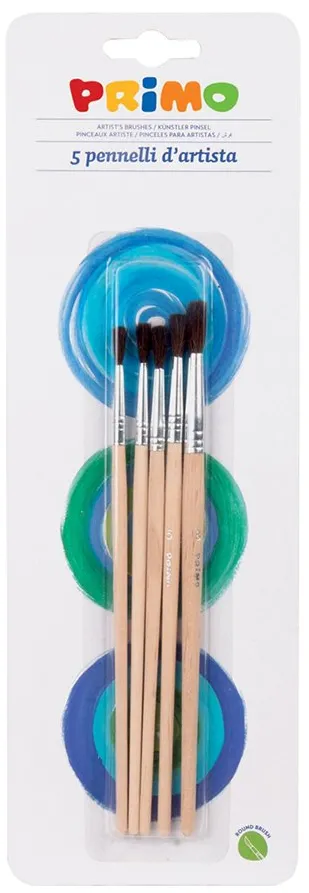Set pensule Morocolor Primo, rotunde, 5 bucati/set