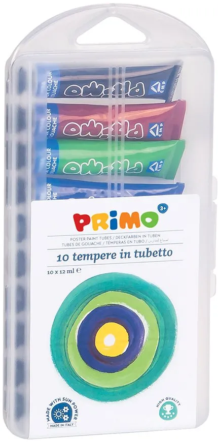 Tempera Morocolor Primo, 12 ml, 10 culori/cutie