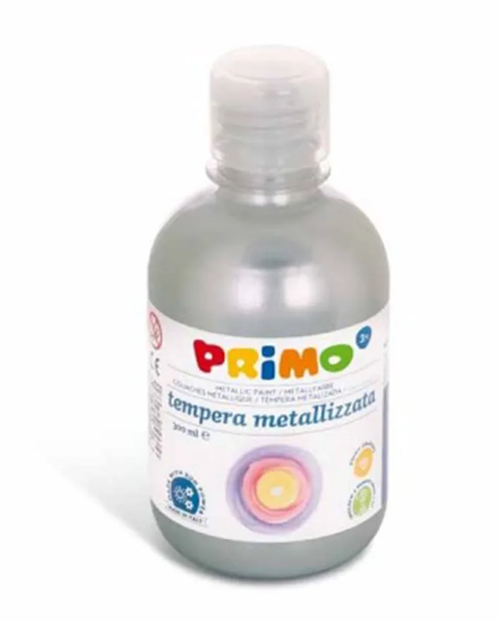 Tempera metalizata Morocolor Primo 300 ml argintiu