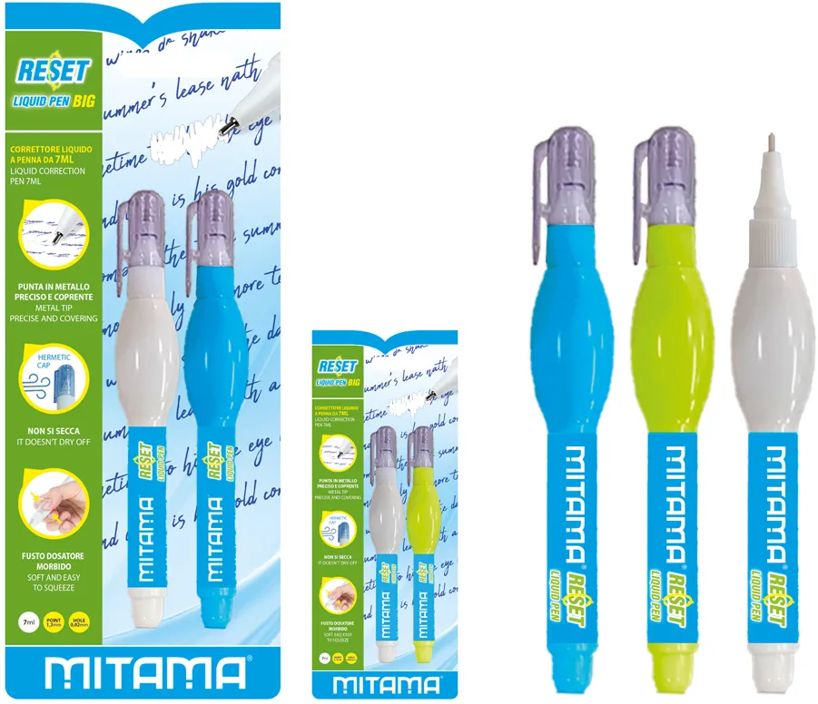Set 2 creioane corectoare Mitama, blister, 7 ml, varf metalic