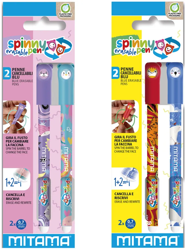 Set 2 pixuri cu rescriere Mitama, Spinny Pen, blister
