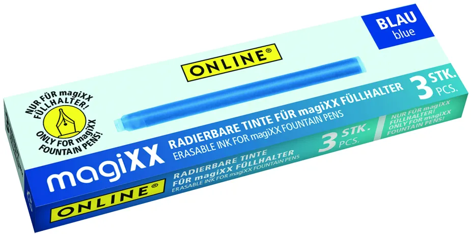 Set 3 rezerve cerneala termosensibila Online magiXX, albastru