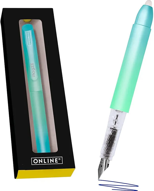 Stilou Online MagicXX, cerneala termosensibila, design turcoaz