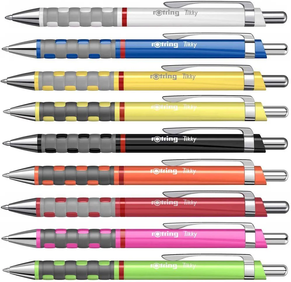 Set Rotring, Tikky CM, In line 0.5+ radiera T20, diverse culori