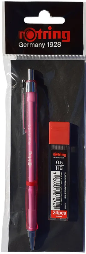 Set creion mecanic Rotring Visuclick 0.5 mm + etui 24 mine, diverse culori