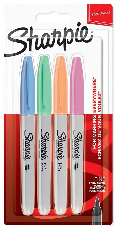 Set marker permanent Papermate, Sharpie, 4 culori, pastel