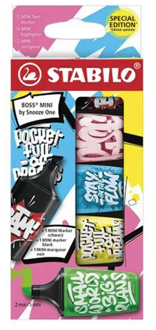 Textmarker Stabilo Boss mini by Snooze One 5culori/set