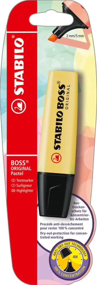 Textmarker Stabilo Boss Original, 1 bucata/blister, galben