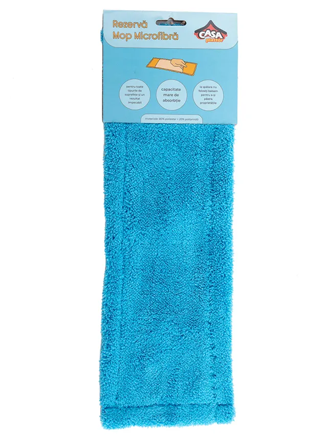 Rezerva mop plat, microfibra, albastru