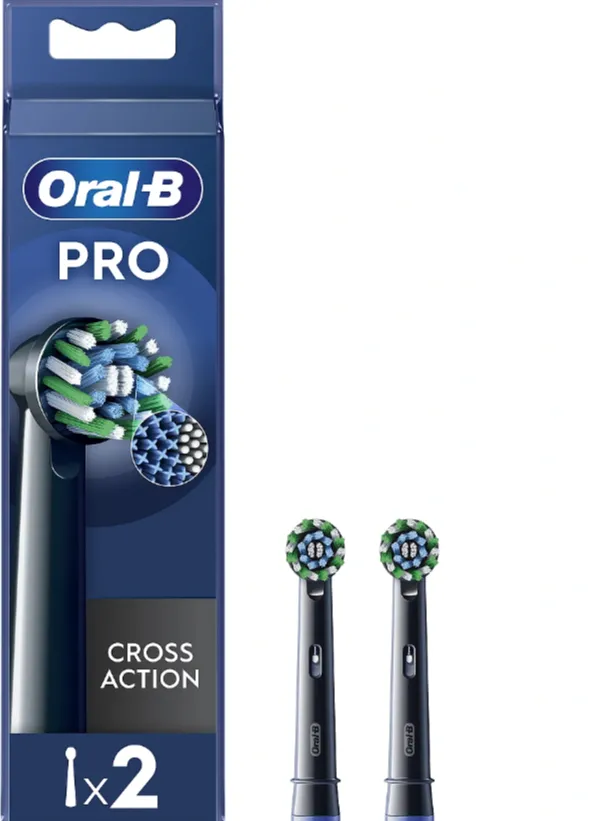 Oral-B EB50BRX-4 Cross Action Replaceable toothbrush heads, 4 pcs, Black