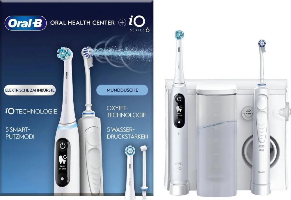 Braun Oral-B iO6 & OxyJet Adult Rotating-oscillating toothbrush White