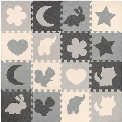Covoras educativ puzzle 150X150CM cu rama Rebel