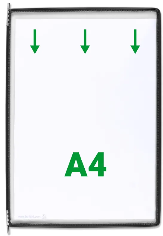 Display Tarifold, A4, 10 bucati/set, negru