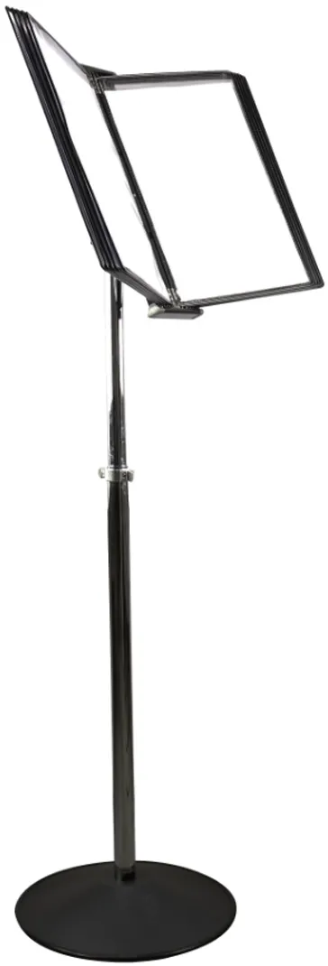 Sistem stand prezentare podea Tarifold, 10 displayuri, A4, negru