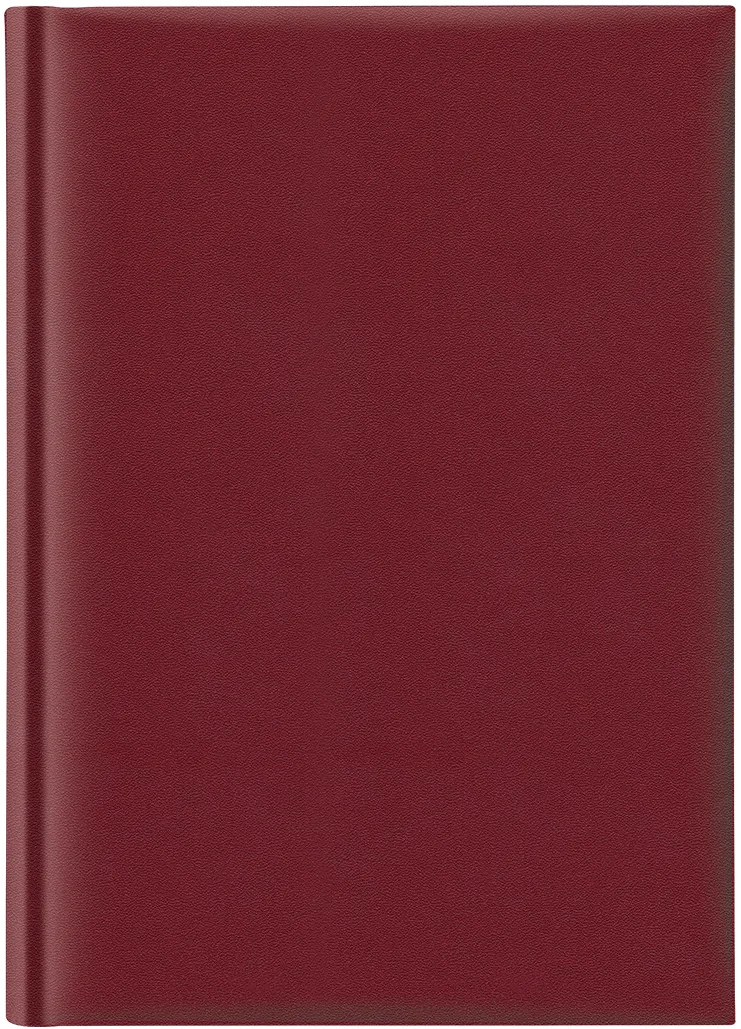 Agenda nedatata A5, hartie offset alb, coperta bordeaux