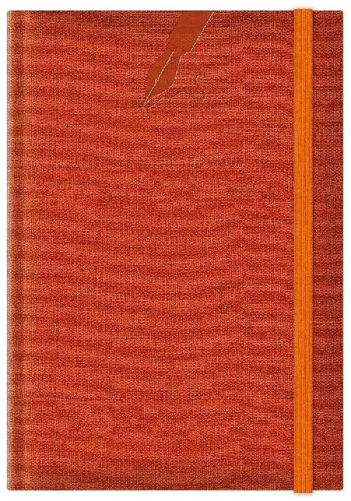 Agenda nedatata A5 Colere, elastic, hartie alba, coperta orange