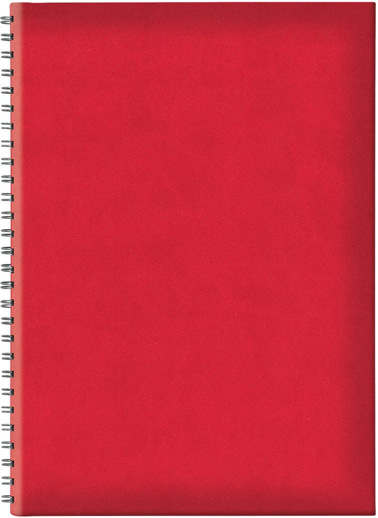 Agenda nedatata B5 TUCSON, hartie offset alb, spira ascunsa, coperta rosu