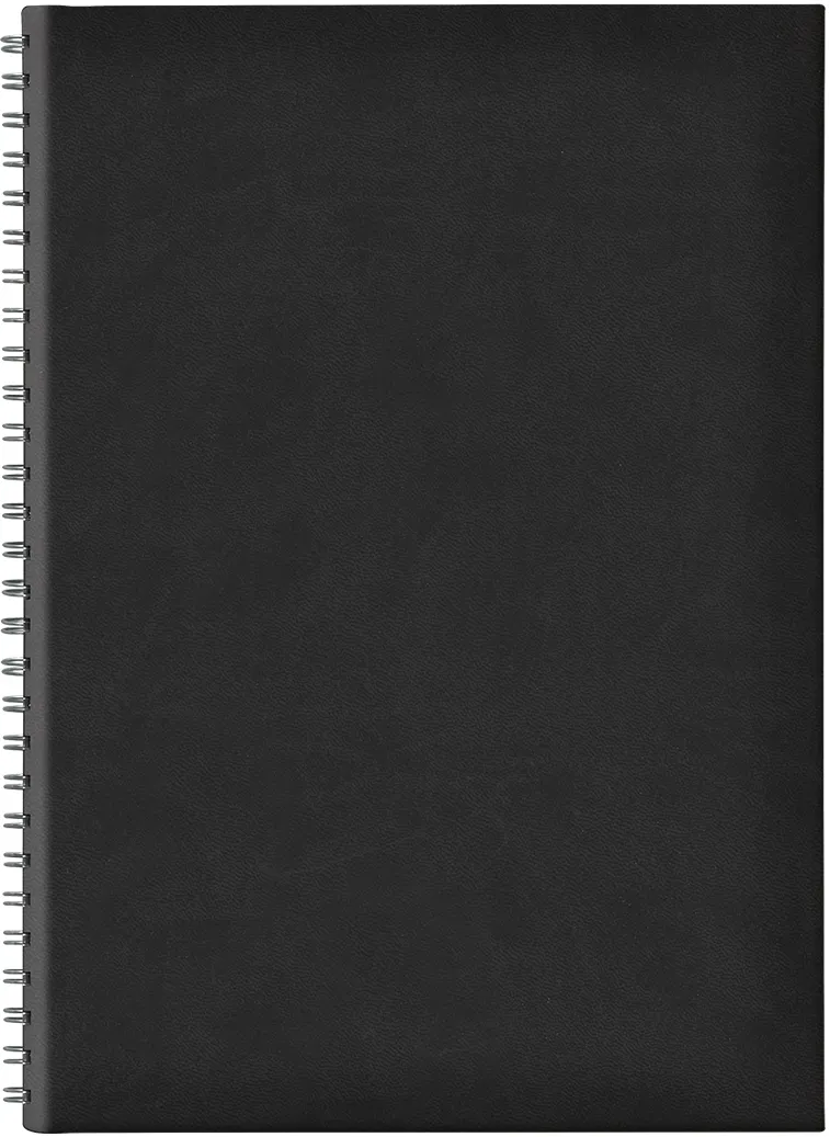 Agenda nedatata B5 TUCSON, hartie offset alb, spira ascunsa, coperta negru