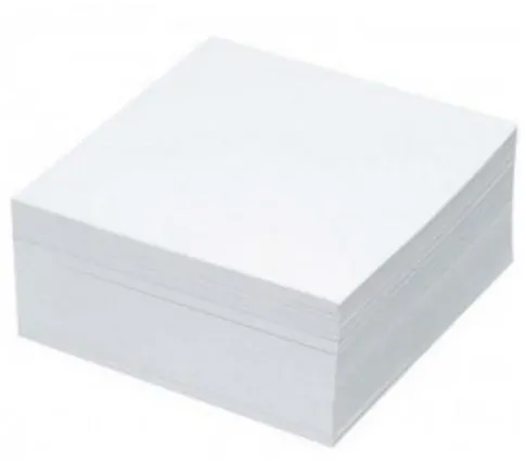 Rezerva cub hartie Basic, alb, 400 file, 85 x 85 mm