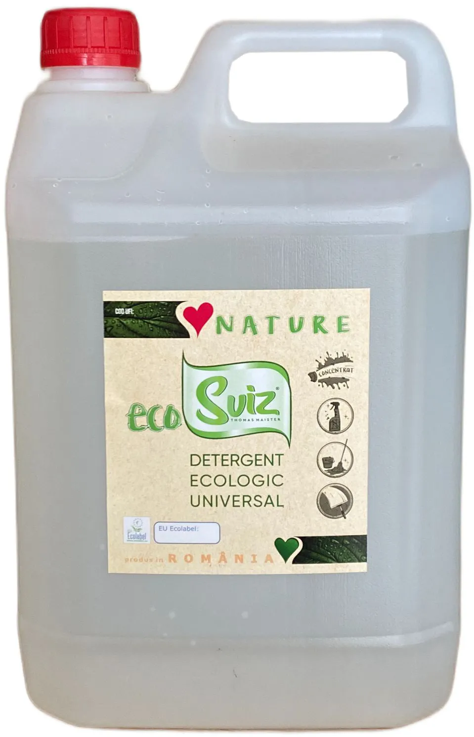 Detergent universal pentru curatat Ecosviz, 5 L