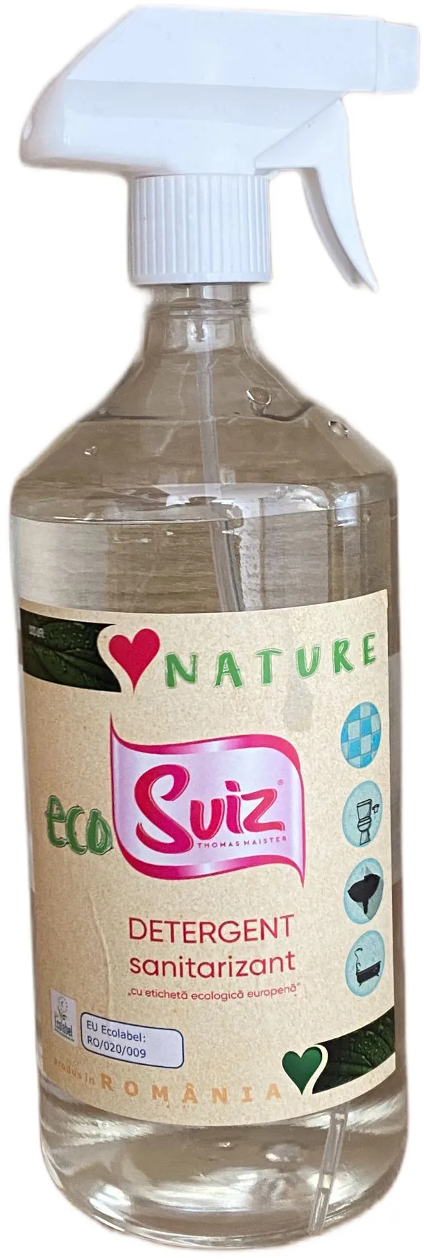 Detergent sanitizant pentru bai Ecosviz, 1 L