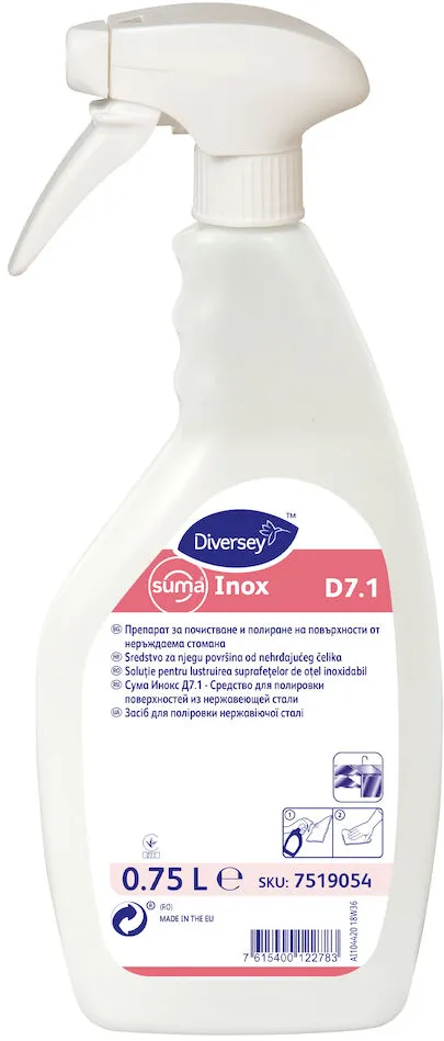 Detergent suprafete inox Suma, D7.1, 750 ml