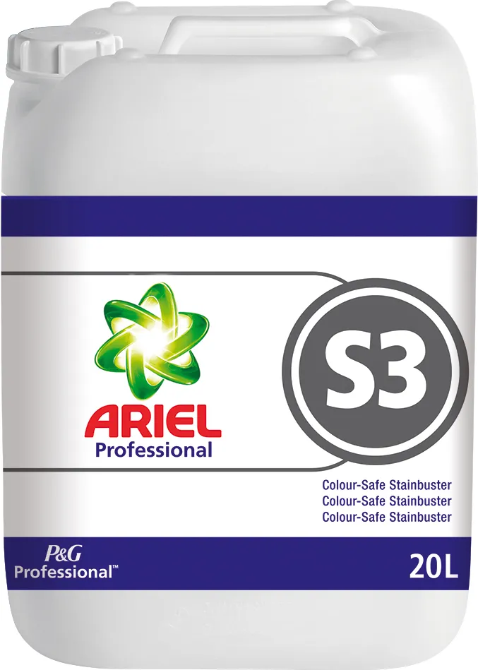 Solutie indepartare pete Ariel S3, dezinfectant, 20 l