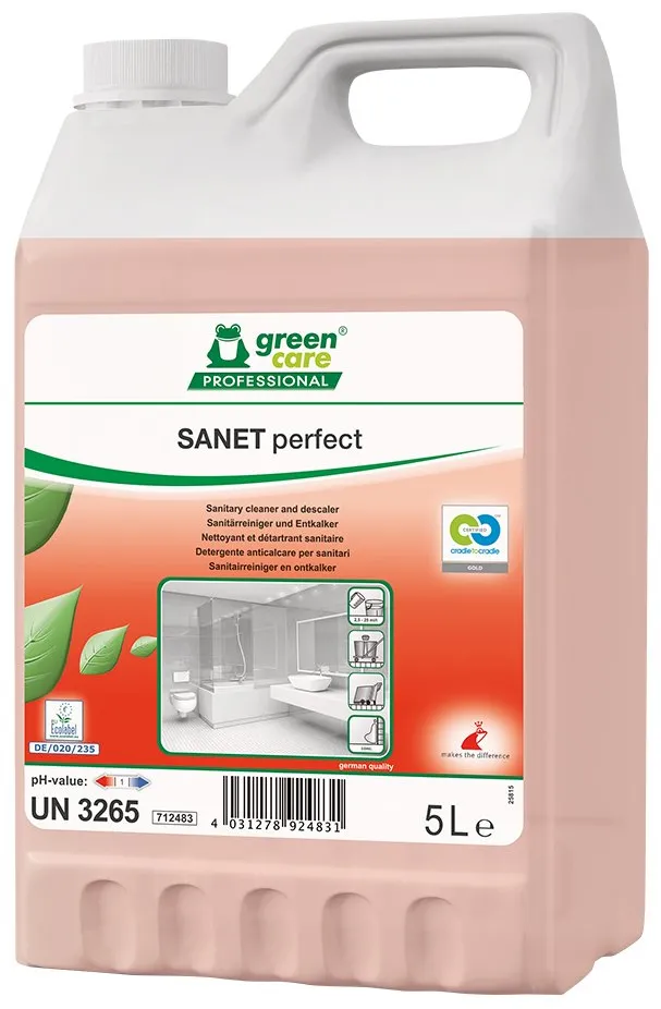 Detergent ecologic pentru spatii sanitare SANET PERFECT, 5 l