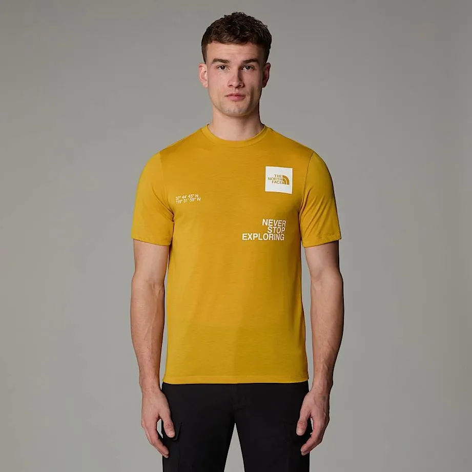 The North Face - tricou - M Mountain Foundation Coordinates - Galben - L