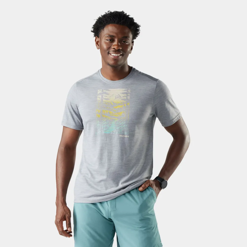 Smartwool - tricou - Winding Trail Active Short Sleeve - Light Gray Heather - S