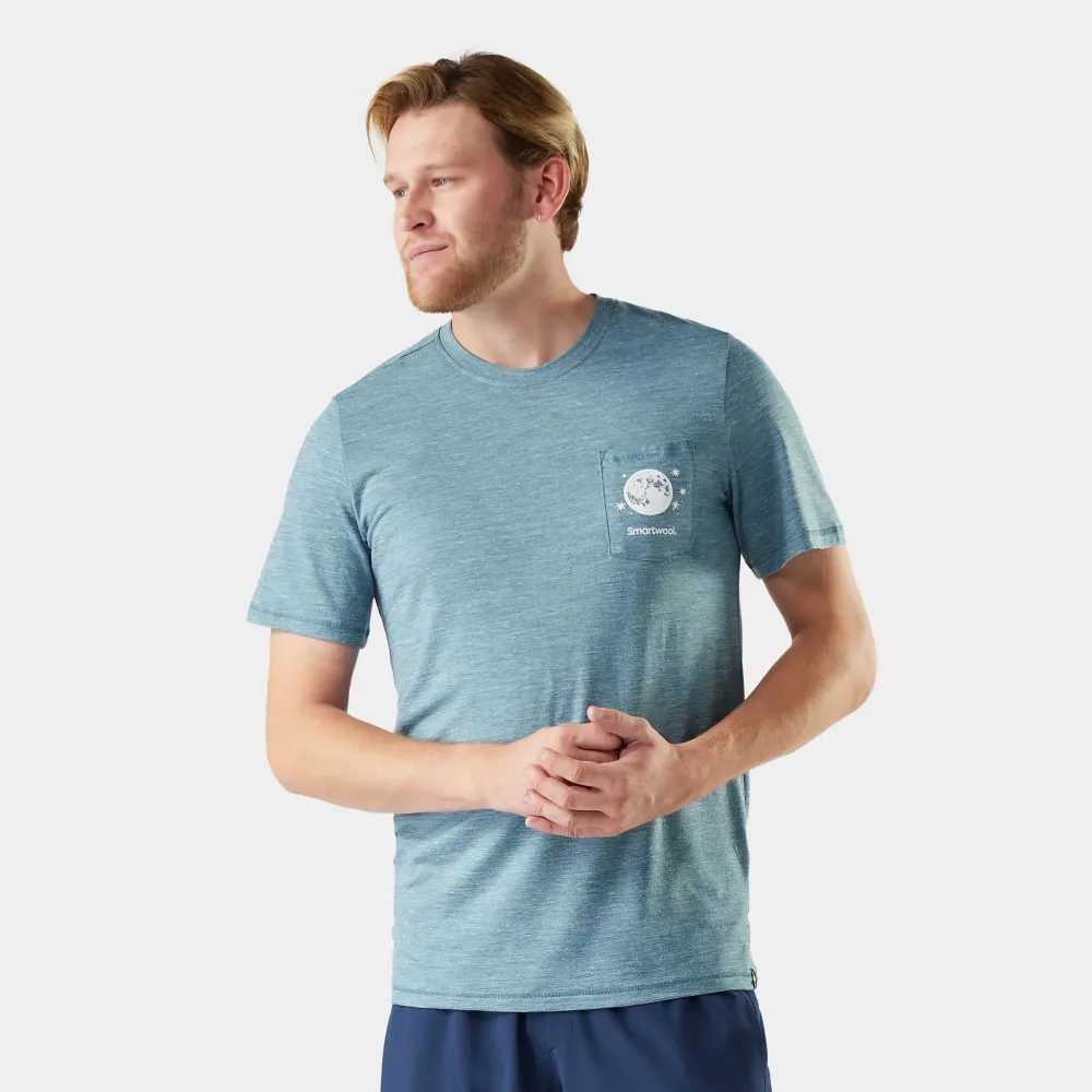 Smartwool - tricou - Merino Hemp Blend Peak Pints Short - Dusty Teal - XL
