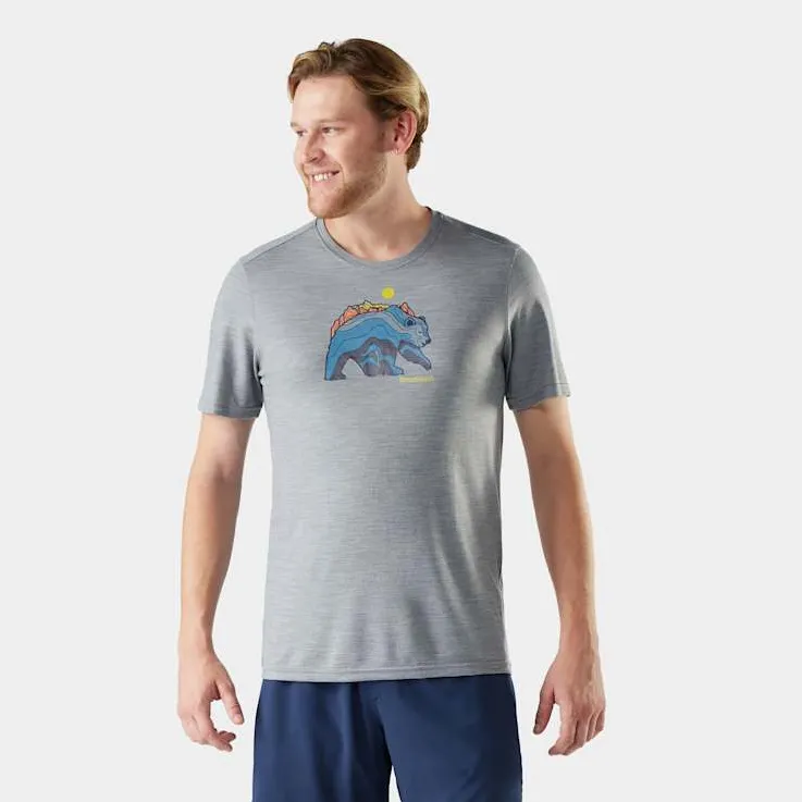 Smartwool - tricou - Bear Strata Active Short Sleeve Gr - Light Gray Heather - L