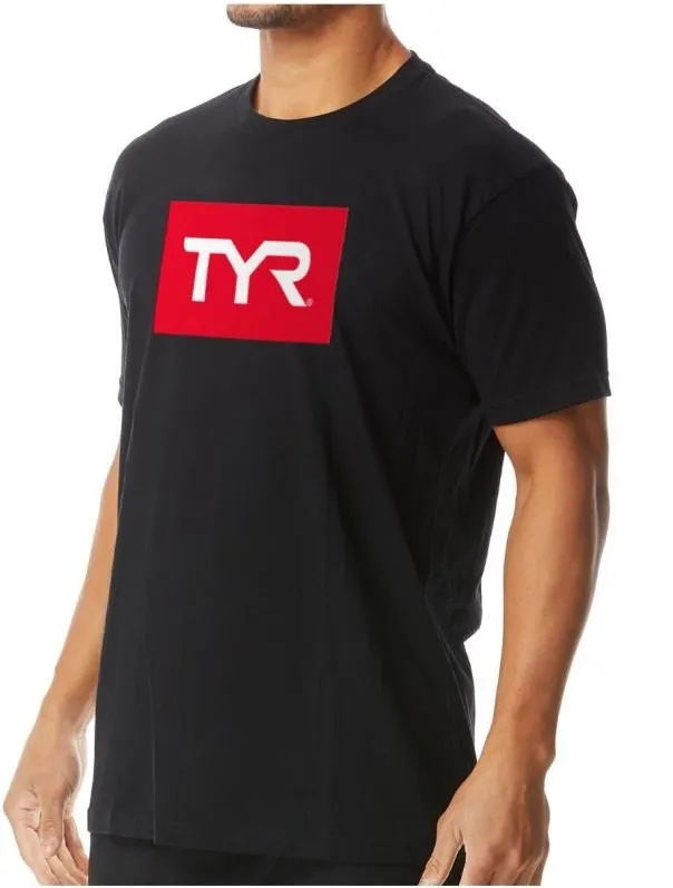 TYR - tricou casual - Block Tee - negru I rosu - L