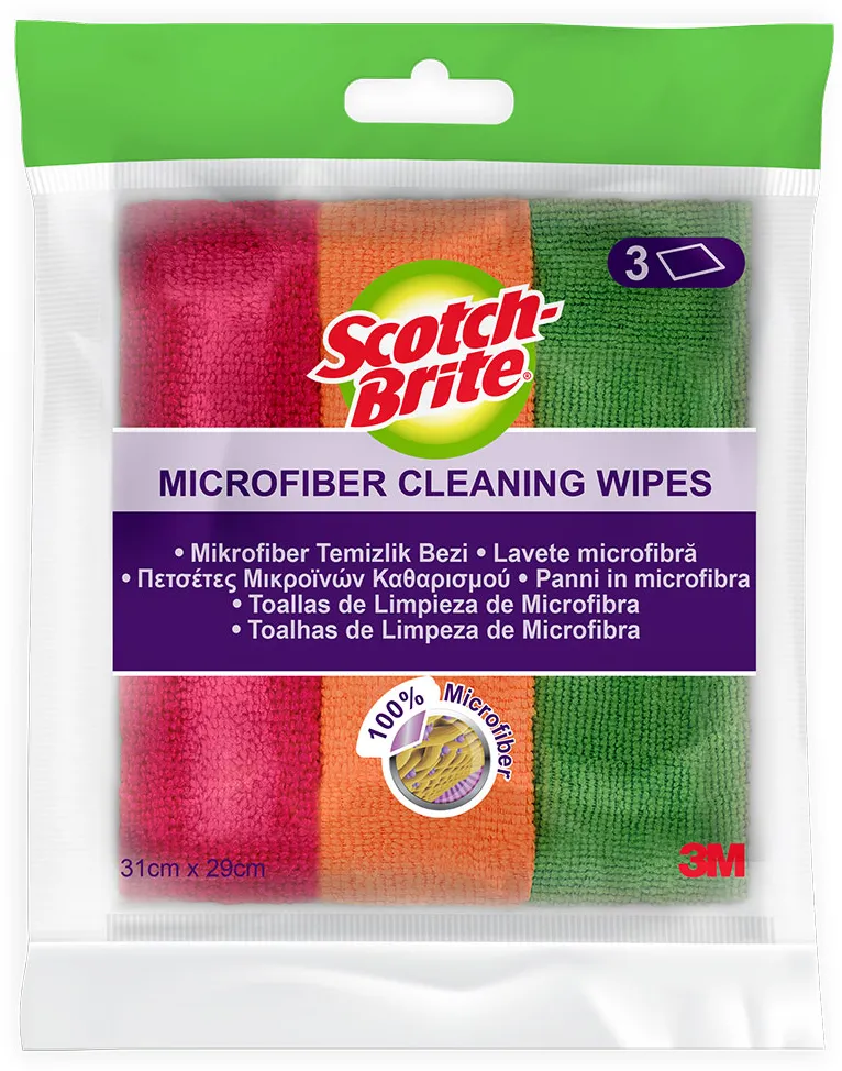 Lavete microfibra Scotch-Brite, 3 bucati/set