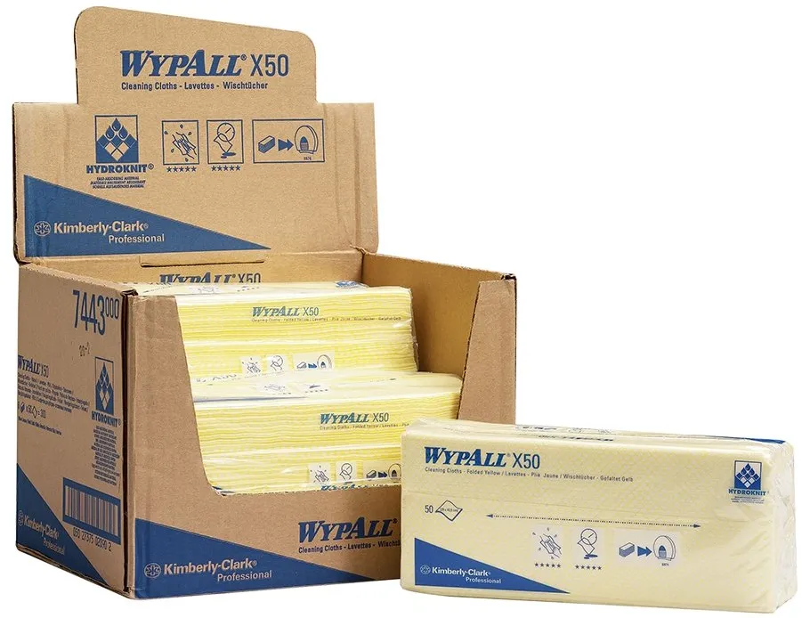 Lavete Kimberly-Clark Wypall X50 galbene, 50 bucati/set