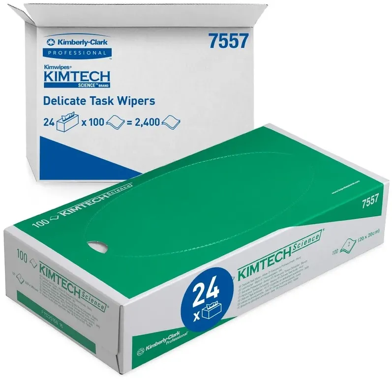 Lavete Kimtech Science 7557, 2 straturi, 20 x 20 cm, 24 cutii x 100 buc