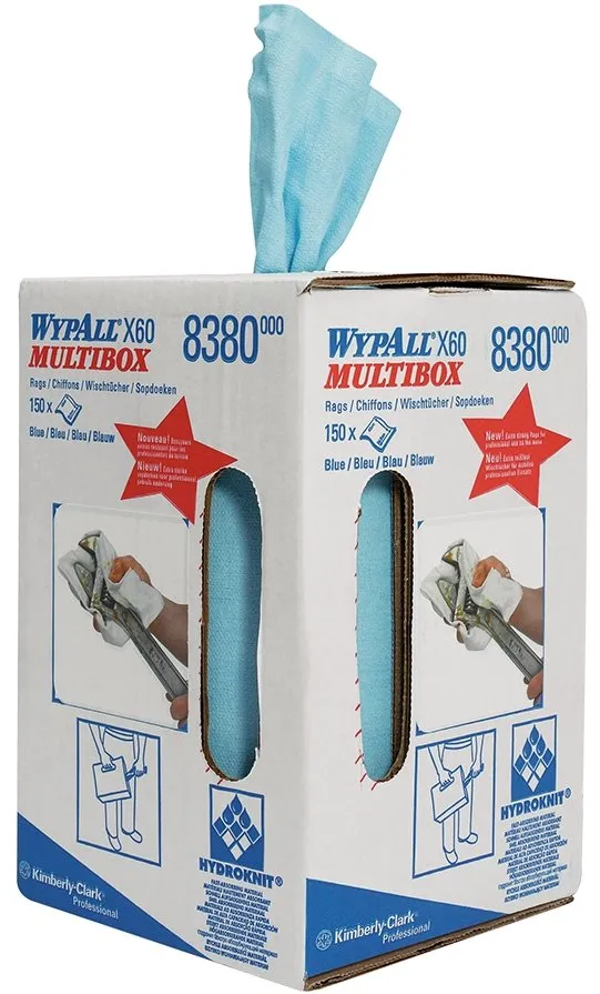 Lavete industriale Kimberly-Clark Wypall X60 Multibox, 150 bucati/cutie