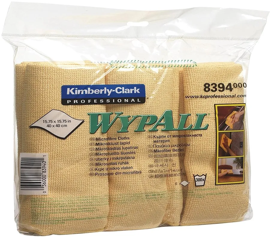 Laveta microfibra Kimberly-Clark Wypall, galbena, 6 bucati/set