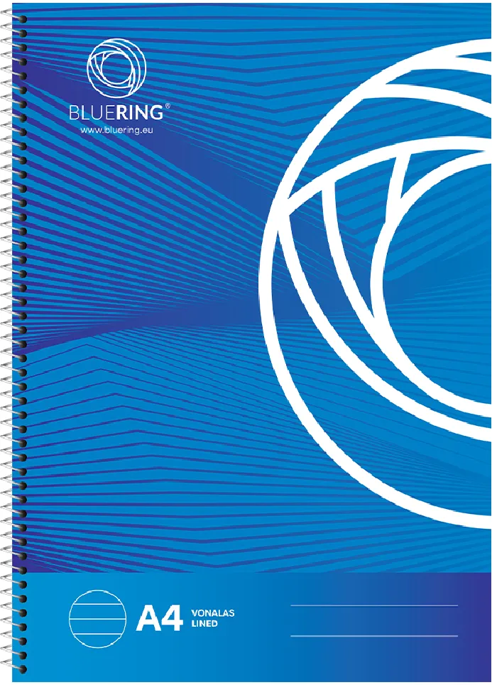 Caiet Bluering, A4, cu spira, 70 file, 70 g, coperta carton, dictando