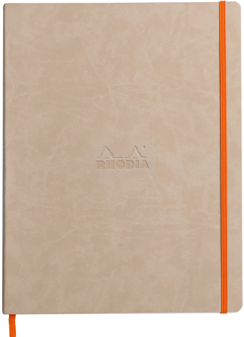 Notebook A4+ Rhodiarama, 80 file, ivory dictando, bej