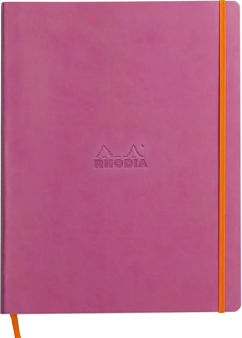 Notebook A4+ Rhodiarama, 80 file, ivory dictando, lila