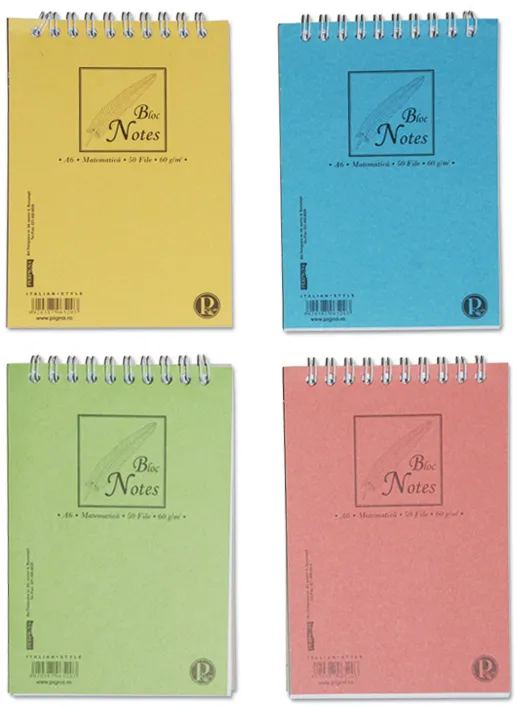 Blocnotes Pigna, A7, matematica, 50 file