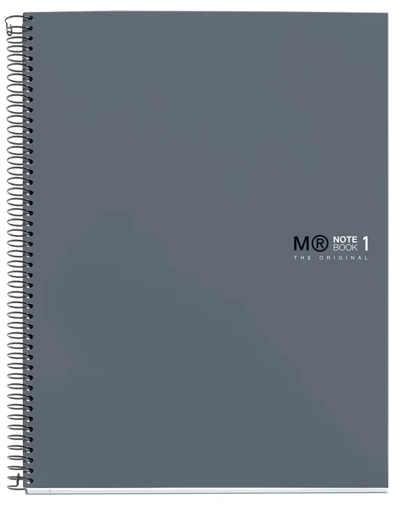 Caiet cu spira Miquelrius Original, A4, matematica, 80 file, coperta cu tratament antiviral si antibacterian, grafit