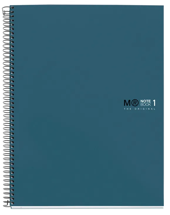 Caiet cu spira Miquelrius Original, A4, matematica, 80 file, coperta cu tratament antiviral si antibacterian, bleumarin