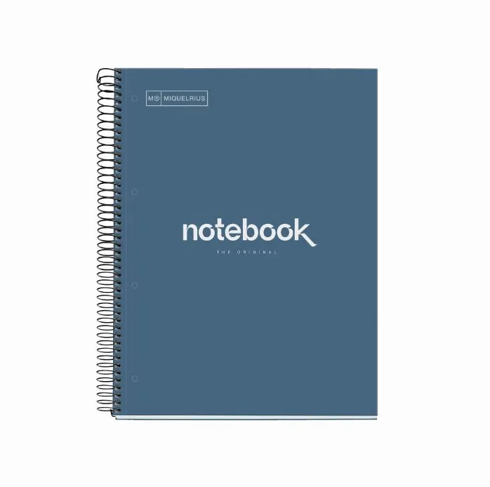 Caiet cu spira, Miquelrius, Emotion, A4, matematica, 120 file, coperta carton dur, albastru