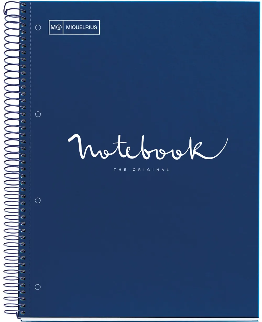 Caiet cu spira, Miquelrius, Emotion, A5, matematica, 120 file, coperta carton dur, albastru