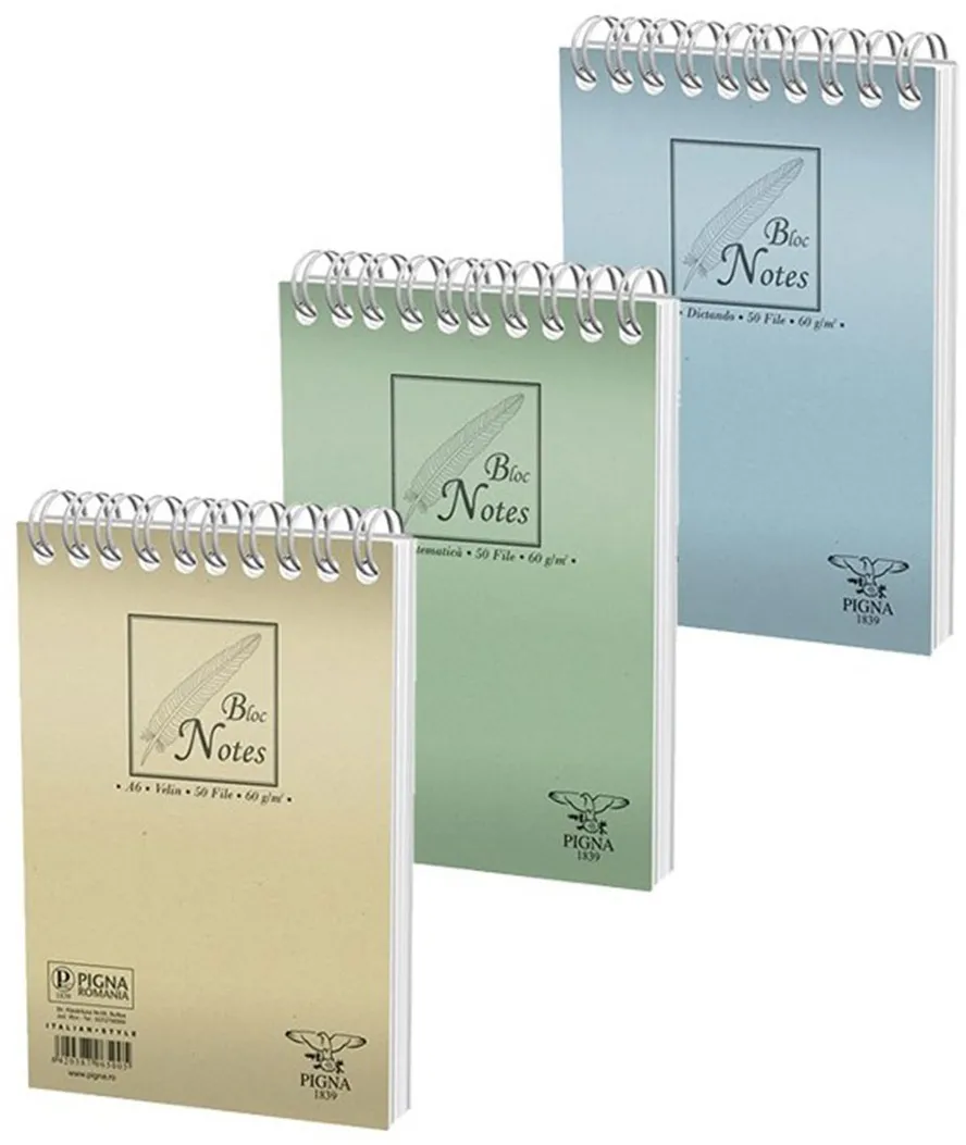Blocnotes cu spira A6, 50 file, matematica basic