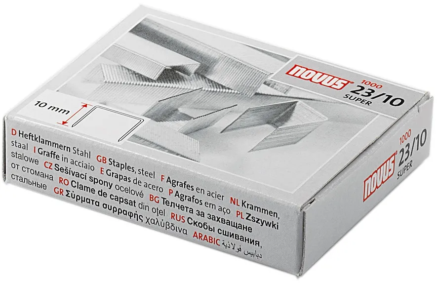 Capse Novus 23/10 SUPER, 10 mm, 1000 bucati/cutie