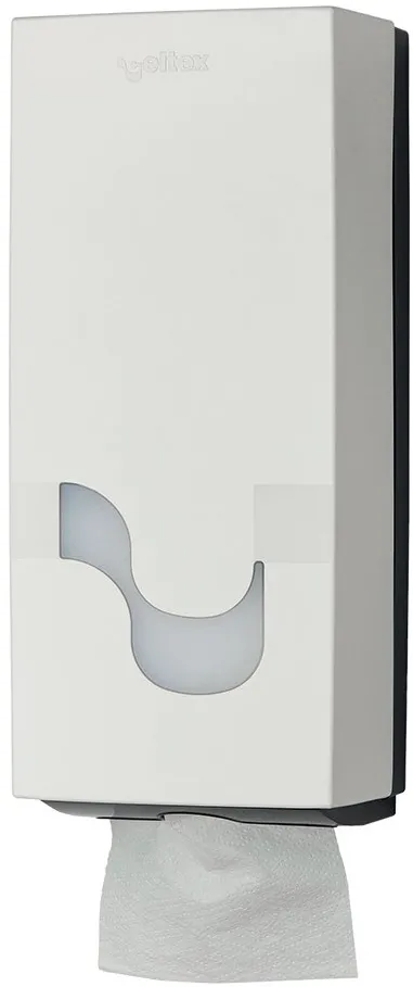 Dispenser Celtex, Megamini, pentru hartie igienica intercalata, ABS, alb